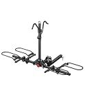 Young 200 lbs 2-Bike Rack Hitch Mount for Car SUV, 2" Receiver, Easy Fold | Fits Up to 5" fat tire & standard bikes, Smart Tilt for trunk access, Anti-wobble, Soft padded hooks prevent scratches