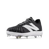 New Balance Men's FuelCell 4040 V7 Metal Baseball Shoe, Black/Optic White, 10 M
