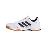 adidas Men's Ligra 8 Indoor Sneaker, White/Black/White, 10