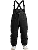 GSOU SNOW Men Snow Bibs Women Baggy Ski Pants Waterproof Snowboard Overall