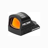 HOLOSUN HS407C-X2 Red 2 MOA Dot Open Reflex Pistol Sight - Durable Shake-Awake Solar Failsafe Parallax-Free Aluminum Sight for Full-Sized Handguns – Red Dot