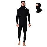 Merino.tech 100% Merino Wool Base Layer Men Set - Thermal Long Underwear (Large, 330 Black)