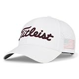 Titleist Players Tech Golf Hat, White/Navy/Red