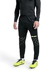 KELME Men's Goalkeeper Pants - Padded Goalie Leggings, Size Large, Black/Green