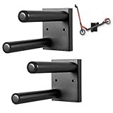 HAVXJAN Scooter Wall Mount, Metal Organizer Black Holder for Scooter Vertical Space Saver Scooter Rack, Scooter Stand for Garage, Living Room, Sports Shop (1 Tier-2 Packs)