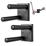 HAVXJAN Scooter Wall Mount, Metal Organizer Black Holder for Scooter Vertical Space Saver Scooter Rack, Scooter Stand for Garage, Living Room, Sports Shop (1 Tier-2 Packs)