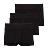 Layla Girls Dance Shorts, Gymnastics & Dancewear (9-10 Years, Black)