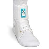 Med Spec ASO Speed Lacer (Medium, White) – Ankle Brace for Sprained Ankle and Peroneal Tendonitis, Orthopedic Ankle Support for Men, Women, Adults, Teens and Kids, Sports Injury Recovery, 223604