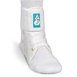 Med Spec ASO Speed Lacer (Medium, White) – Ankle Brace for Sprained Ankle and Peroneal Tendonitis, Orthopedic Ankle Support for Men, Women, Adults, Teens and Kids, Sports Injury Recovery, 223604
