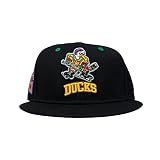 D-5 Mighty Ducks Adjustable Snapback Hat for Men Women #96 Conway #99 Banks Unisex Hip Hop Baseball Cap (#96 Black)