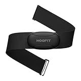 moofit HR8 Heart Rate Monitor Chest Strap, Low Energy Real-Time Heart Rate Data Bluetooth 5.0/ANT+, Longer Communication Range, IP67 Waterproof, Compatible with iOS/Android Apps, Gym Equipment, Black