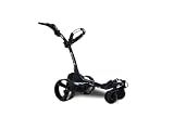 MGI Zip Navigator All Terrain Electric Golf Cart - 36 Hole Battery - Remote Control - Accessories Included (Drink, Umbrella, & GPS-Phone Holer), Gloss Black-Matte Black