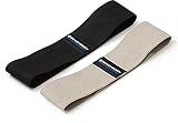 BODi Thick Resistance Bands, Home Gym Workout Equipment, Exercise Bands, Resistance Loops for Home Fitness, Yoga, Pilates, Stretching, Strength Training, Booty and Thigh Workouts, Set of 2 Black/Gray