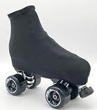Uniq Skates Skating Boot Covers - Protective and Stylish Spandex Protection for Roller or Ice Skate Boots (Black)