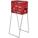 Tourna Ballport Tennis Ball Hopper Holds 80 Balls Durable and Lightweight – Red