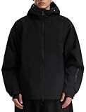 GSOU SNOW Mens Ski Jacket Baggy Snowboard Jacket Womens Insulated Snow Jacket Waterproof Windproof Loose Ski Coat for Skiing