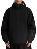 GSOU SNOW Mens Ski Jacket Baggy Snowboard Jacket Womens Insulated Snow Jacket Waterproof Windproof Loose Ski Coat for Skiing