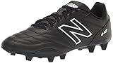 New Balance Men's 442 Academy Fg V2 Soccer Shoe, Black/White/Red, 8.5