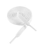 VSUDO 54" Flat White Shoe Laces for Sneakers, White Shoelaces for Sneakers