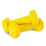 Yes4All Neoprene Coated Dumbbell Hand Weight Sets of 2 - Multiple Weight Options with 15 Colors, Anti-roll, Anti-Slip, Hexagon Shape