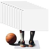 Drydiet 150 Pcs Basketball Sticky Adhesive Mat Replacement Sheets Clean Tacky Floor Mats Replacement Sheet Courtside Basketball Court Accessory for Remove Dust Dirt from Shoe (Transparent)
