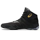 ASICS Men's Split Elite Wrestling Shoes, 7, Black/Pure Gold