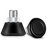 Sumind 2 Pieces Roller Skate Toe Stoppers 82A Rubber Skate Stoppers Plugs with Screws PU Rubber Roller Skating Brake PU Toe Stops Replacement Wheels Accessories for Double-Row Rolling Skating, Black