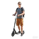 Scooters for Kids 8-12, Teens & Adults - Foldable Commuter Scooter with Bell, Hand Brake & Adjustable Height, 220 LB Weight Capacity, Perfect for School, Campus, Park Rides