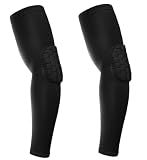 SUJAYU 2 Pack Elbow Compression Sleeve Padded Elbow Sleeve, Basketball Arm sleeve Baseball Arm Sleeve Football Arm Sleeve, Volleyball Elbow Pads Volleyball Arm Sleeves Youth Girls & Boys (Black, S)