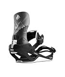 JONES Mercury Fase Snowboard Bindings All-Mountain Freeride Performance with Responsive Control – MTN Black/Silver - L