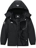 QUCOOM Boy's Waterproof Ski Jacket kids Winter Snow Coat