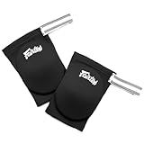 Fairtex Elastic Elbow Pads EBE1 Muay Thai Kick Boxing Protect Soft Fabric (Black)