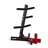 CAP 2-Inch Olympic Weight Plate Tree Rack, Red, 300lb Capacity