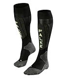 FALKE Men's SK5 Expert Ski Socks, Black-Lightning, 9-10