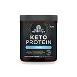 Ancient Nutrition Keto Protein Powder, KetoPROTEIN with Fats from Bone Broth and MCT Oil, Vanilla, 18g Protein 11g Fat Per Serving, Gluten Free, 17 Servings