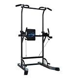 Leasbar Power Tower Pull Up Dip Station, Heavy Duty Pull Up Station Dip Bar Station Multi-Function Home Gym Strength Training Fitness Equipment 500LBS