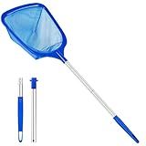 Hot Tub Pool Skimmer Net, Pond Net With 13'' Aluminum Pole, Deep Ultra Fine Mesh for Hot Tubs/Spas/fountain/Small Pools, Durable Aluminum Handle Leaf & Debris Cleaner for Above ground Inground Pool