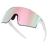 ZEMFAY Sports Polarized Sunglasses Men Women,One Piece Square Cycling Glasses UV400 Windproof Goggles for Driving Running Fishing Golf (C10)