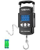 MEIYA Digital Fish Scale & Fishing Scale with Comfortable Handle - 110lb/50kg High-Accuracy Fishing Gear, Professional Fishing Gifts for Men, Comfort-Grip Hanging Scale for Large Fish, Luggage