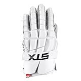 STX LZR Lacrosse Gloves, Medium, White, Pair