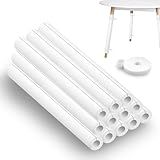 12 PCS Clamp Foam Tubes 16.9 x 1.7 Inch OD 1 Inch ID Foam Noodles Pipe with Hoop and Loop for Edge Protection, Pool Noodles, Bumpers, Table Legs