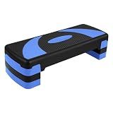 BalanceFrom Aerobic Step Platform Trainer with Adjustable 3-Level Risers, 400 Pound Weight Capacity – Non-Slip Exercise Stepper for Cardio, Strength, and Fitness Workouts at Home or Gym