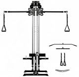 GMWD Cable Machine Home Gym, Wall Mounted Cable Machine with Dual Swivel Arms and 22 Adjustable Positions, All-in-One Cable Crossover Machine for Home Gym, Black
