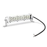 7 Inch Small Light Bar for Boat Truck, 12V 24V Marine Waterproof LED Slim Light Bars, 60W 6000lm LED Spot Flood Double Row Spotlights for ATV UTV RV RZR Trailer Fishing Driving, 1 Pack, White Housing