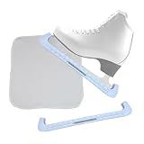 Kiarela Ice Skate Guards for Figure Skating and Towel Gift Set – Skate Blade Guards and Towel - Fits Kids' and Adults' Skates (White)