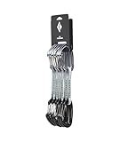 Black Diamond Oz Quickpack 6-Pack Set of Rock Climbing Quickdraws with Wiregate Carabiners
