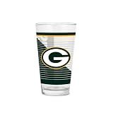 Rico Industries NFL Football Green Bay Packers Standard 16 oz Pint Glasses with Digitally Printed Logo, Classic Drinking Glass