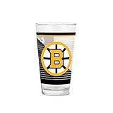 Rico Industries NHL Hockey Boston Bruins Standard 16 oz Pint Glasses with Digitally Printed Logo, Classic Drinking Glass - Great for Every Day Use