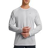 Rash Guard Long Sleeve Shirts for Men - UPF 50+ UV Sun Protection SPF T-Shirts - Quick Dry Rashguard Swim Water Shirt - Fishing Diving Swimming Surf Beach Rashguards for Men Grey Size XL