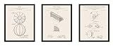 Poster Master 3-Piece Water Polo Blueprint Poster - Polo Goal Patent Print - Safeguard Art - Polo Ball Design - Sports & Athlete Design - Technical Drawing - Gym or Office Decor - 11x14 Black Framed
